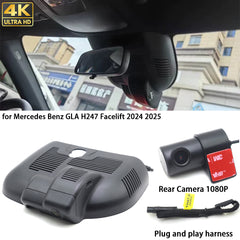 for Mercedes Benz GLA H247 Facelift 2024 2025 4K Dash Cam Wifi Camera Video Recorder