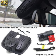 for Mercedes Benz GLB X247 Facelift 2024 2025 4K Dash Cam Wifi Camera Video Recorder