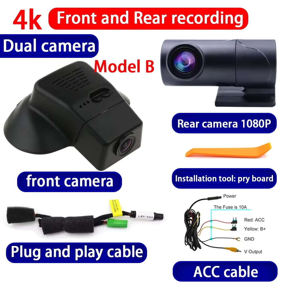 for Volvo V40 2012 2013 2014 2015 2016 2017 2018 2019 4K Dash Cam Wifi Camera Video Recorder