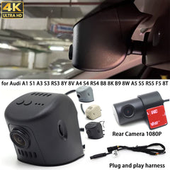 for Audi A1 S1 A3 S3 RS3 8Y 8V A4 S4 RS4 B8 8K B9 8W A5 S5 RS5 F5 8T 4K Dash Cam Wifi Camera Video Recorder