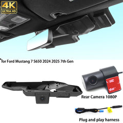 for Ford Mustang 7 S650 2024 2025 7th Gen 4K Dash Cam Wifi Camera Video Recorder