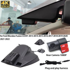 for Ford Mondeo Fusion CD391 2013 2014 2015 2016 2017 2018 2019 2020 2021 2022 4K Dash Cam Wifi Camera Video Recorder