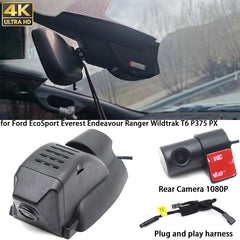 for Ford EcoSport Everest Endeavour Ranger Wildtrak T6 P375 PX 4K Dash Cam Wifi Camera Video Recorder