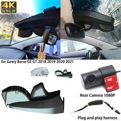 for Geely Borui GE GT 2018 2019 2020 2021 4K Dash Cam Wifi Camera Video Recorder