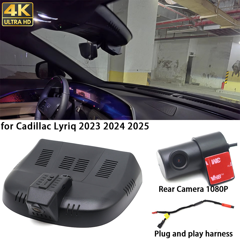 for Cadillac Lyriq 2023 2024 2025 4K Dash Cam Wifi Camera Video Recorder