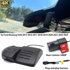 for Ford Mustang S550 2015 2016 2017 2018 2019 2020 2021 2022 2023 4K Dash Cam Wifi Camera Video Recorder