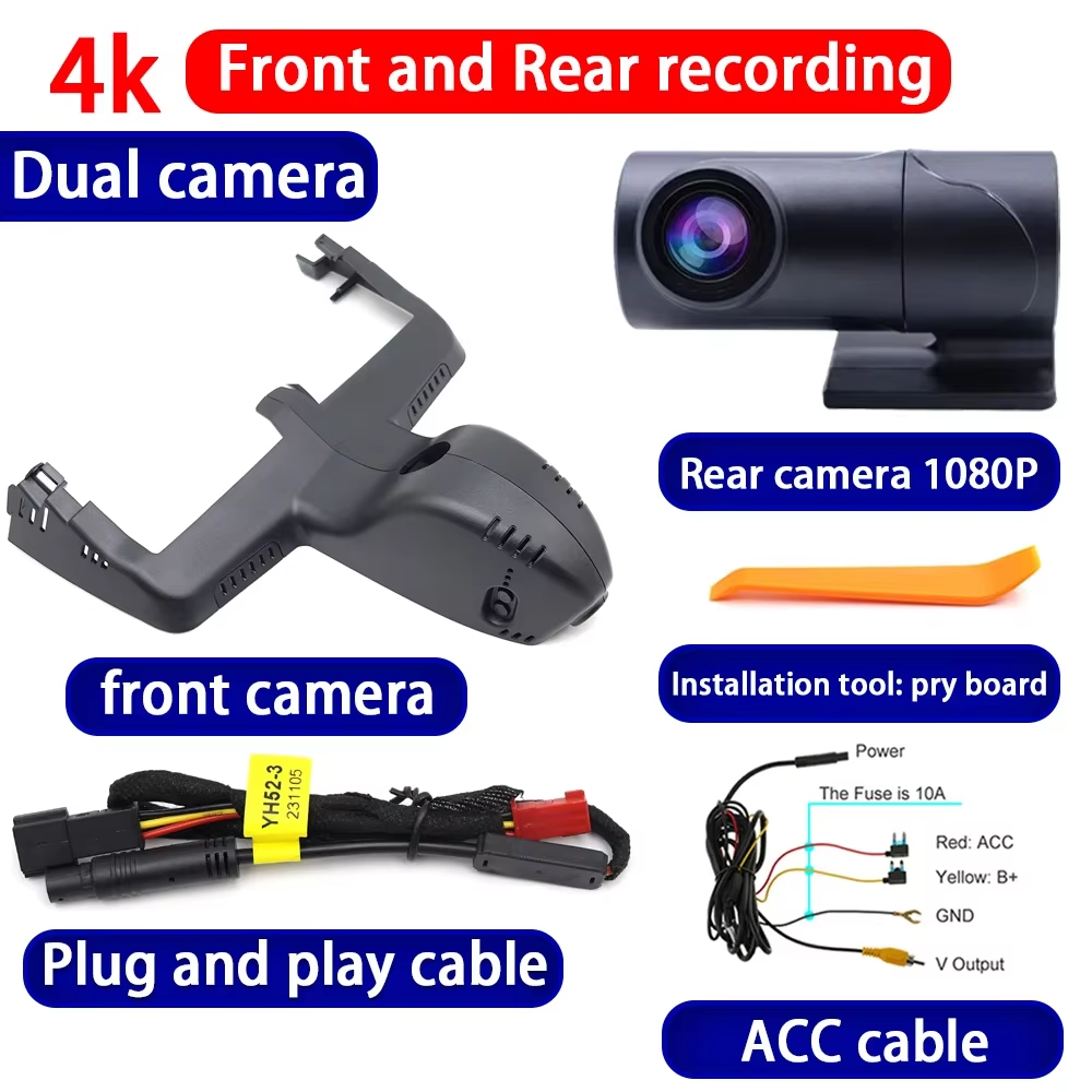 for BMW X4 G02 F98 X6 G06 M F96 2018-2025 4K Dash Cam Wifi Camera Video Recorder