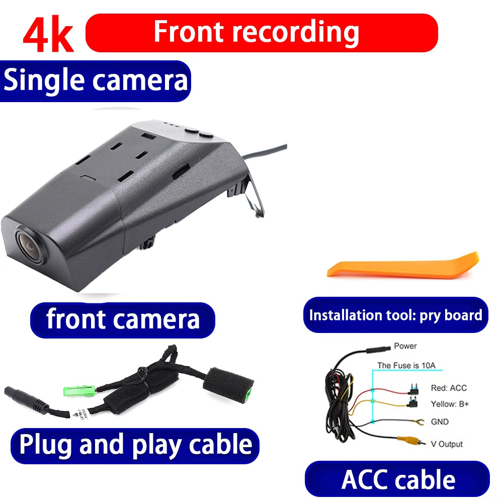 for Volvo XC40 2017 2018 2019 2020 2021 2022 4K Dash Cam Wifi Camera Video Recorder