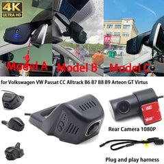 for Volkswagen VW Passat CC Alltrack B6 B7 B8 B9 Arteon GT Virtus 4K Dash Cam Wifi Camera Video Recorder