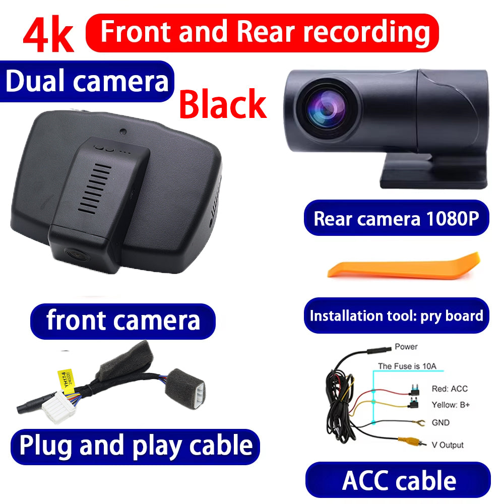for Jeep Renegade 2015-2025 HUD 4K Dash Cam Wifi Camera Video Recorder