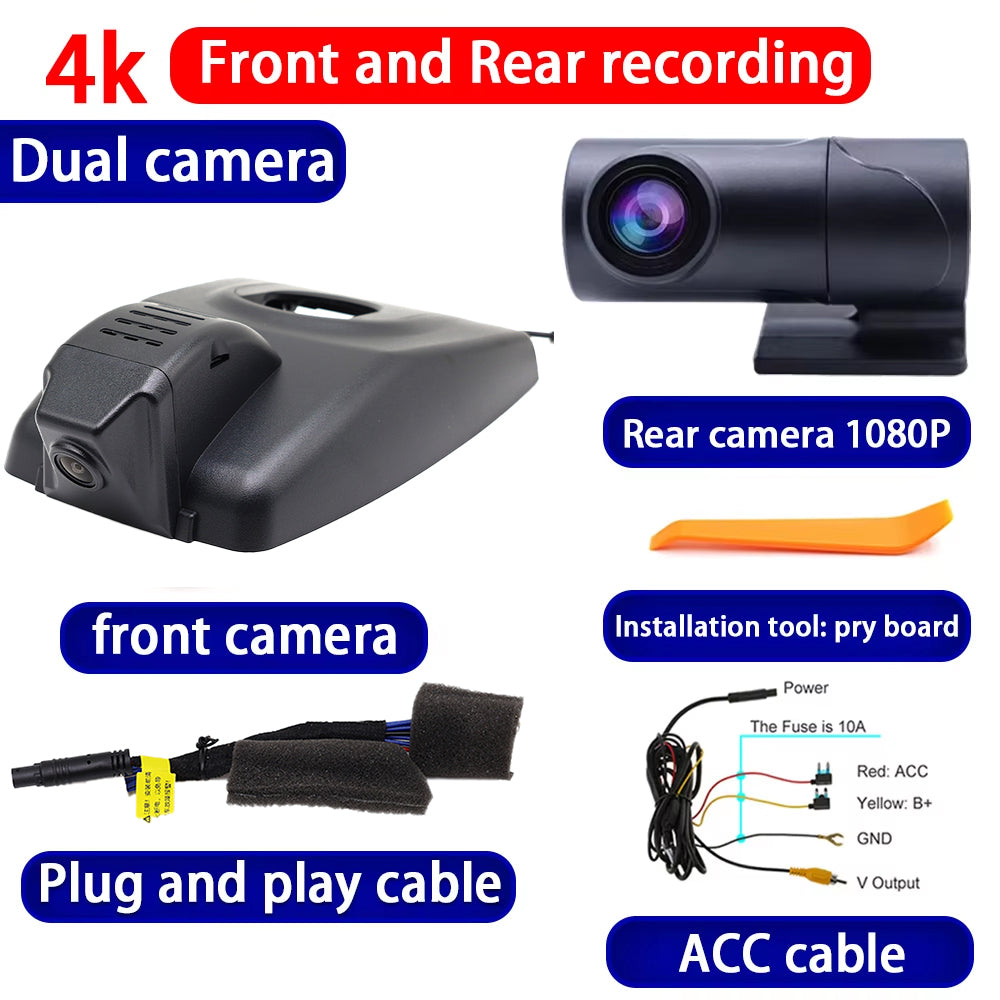 for Toyota Harrier Venza XU80 2021 2022 2023 2024 2025 4K Dash Cam Wifi Camera Video Recorder