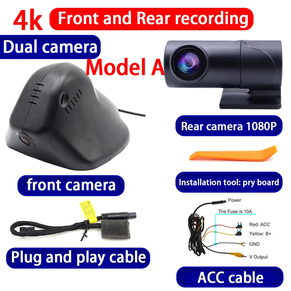 for Jeep Cherokee KL Facelift 2019-2025 4K Dash Cam Wifi Camera Video Recorder