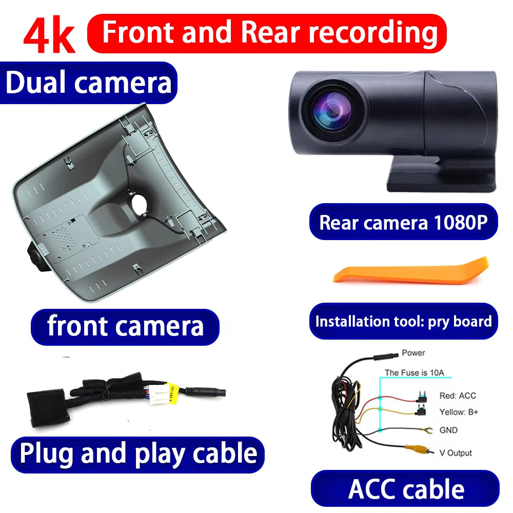 for Honda Odyssey RC1 RC2 RC4 Facelift 2023 2024 2025 2160P 4K Dash Cam Wifi Camera Video Recorder