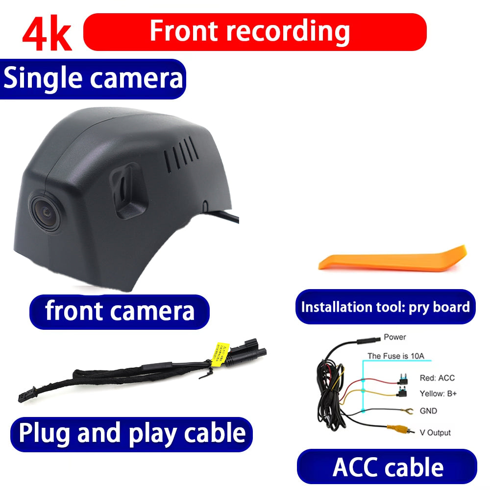for Hongqi H6 2023 2024 2025 HUD 4K Dash Cam Wifi Camera Video Recorder