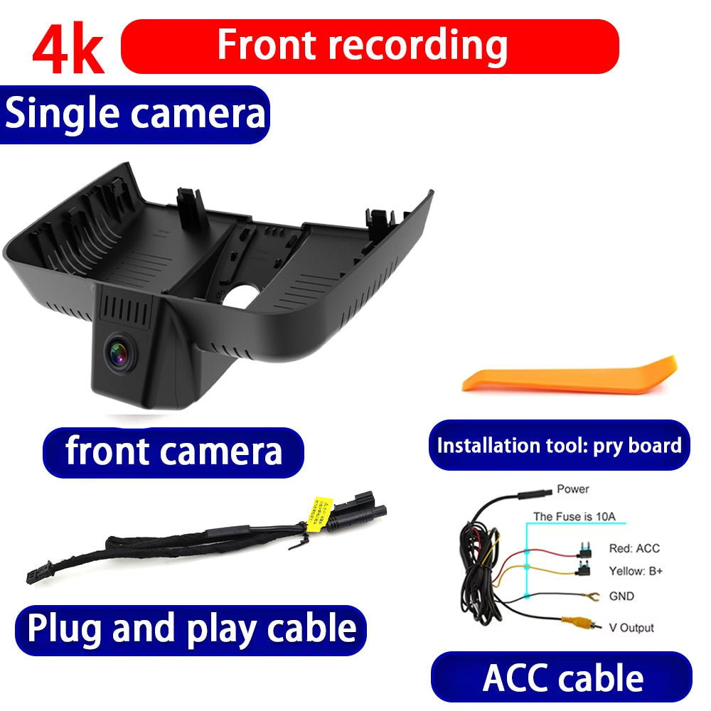 for Hongqi H9 2020 2021 2022 2023 2024 2025 HUD 4K Dash Cam Wifi Camera Video Recorder