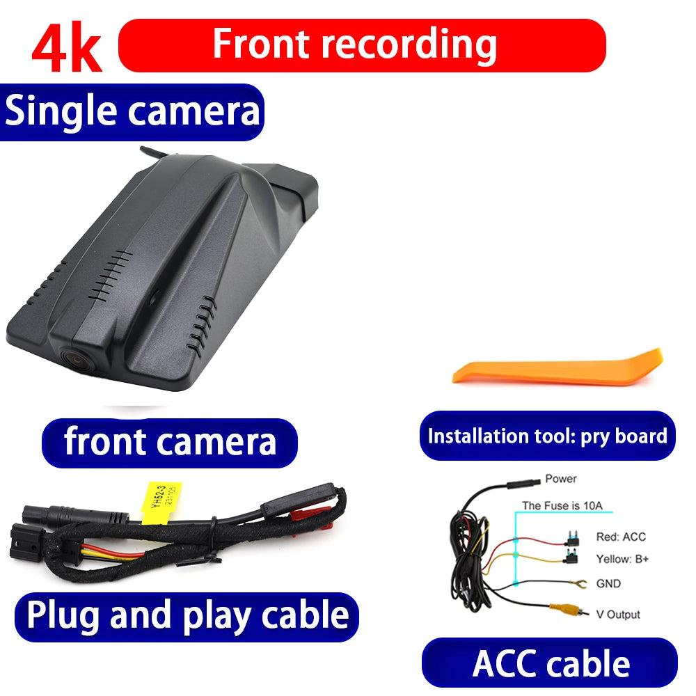 for Lincoln MKZ MKX MKC Nautilus Grand Legacy U540 HUD 4K Dash Cam Wifi Camera Video Recorder