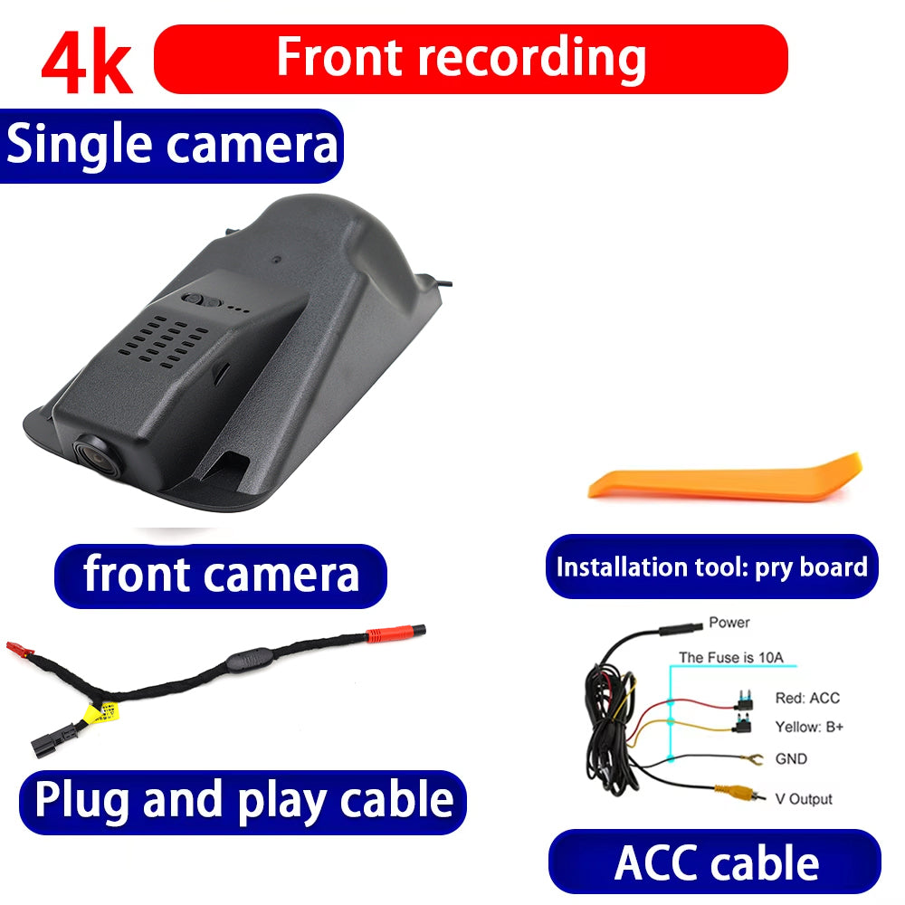 for Lincoln Continental 2017 2018 2019 2020 2021 HUD 4K Dash Cam Wifi Camera Video Recorder