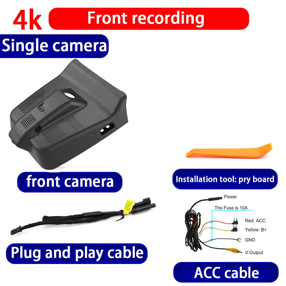for Hongqi HQ9 Bestune M9 2022-2025 HUD 4K Dash Cam Wifi Camera Video Recorder