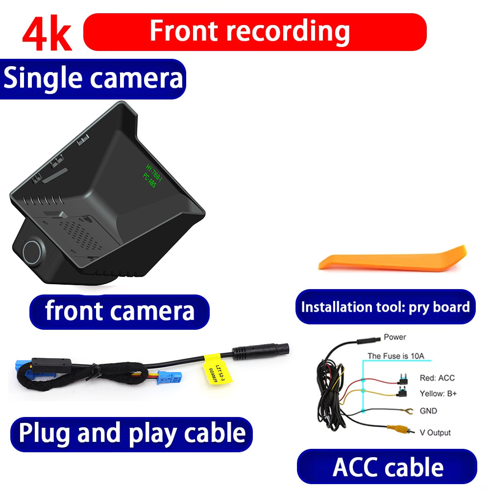 for Ford Bronco Raptor U725 2021 2022 2023 2024 2025 4K Dash Cam Wifi Camera Video Recorder