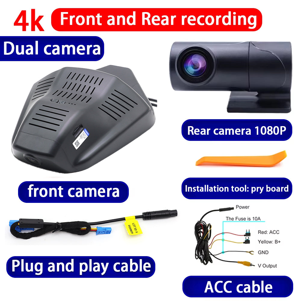 for Ford Ranger Europe Puma 2019-2025 4K Dash Cam Wifi Camera Video Recorder