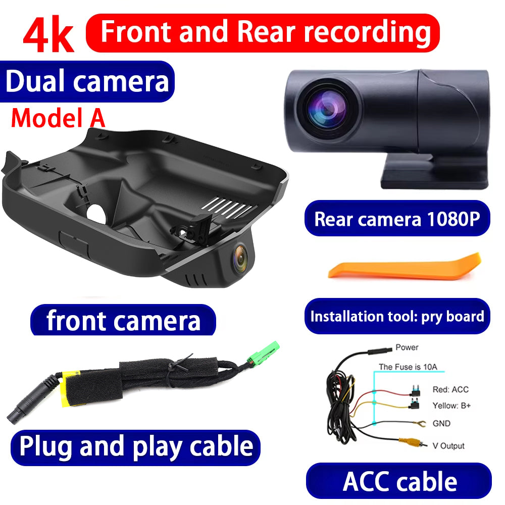 for Geely Binray Binrui Cool 2018-2025 4K Dash Cam Wifi Camera Video Recorder