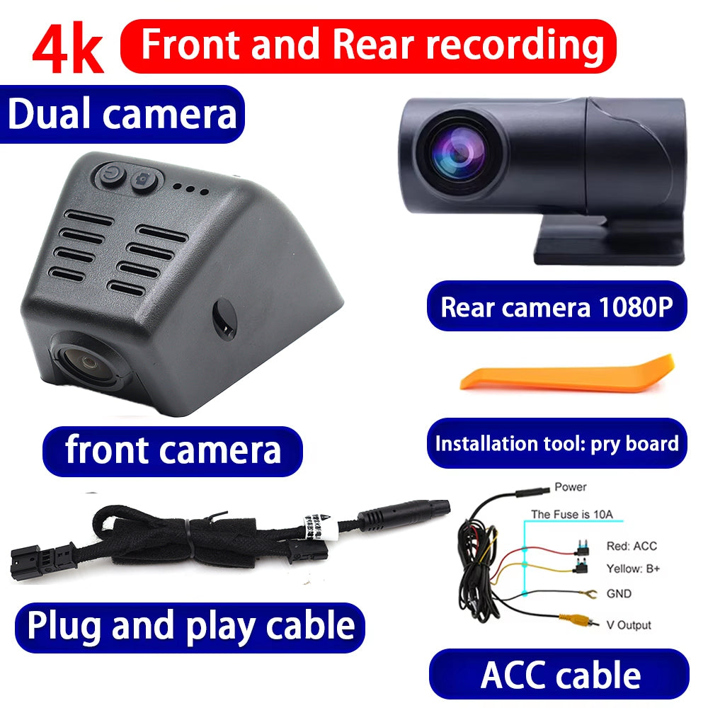 for Ford Explorer Maverick Expedition Escape Kuga U502 U625 U553 P758 HUD 4K Dash Cam Wifi Camera Video Recorder