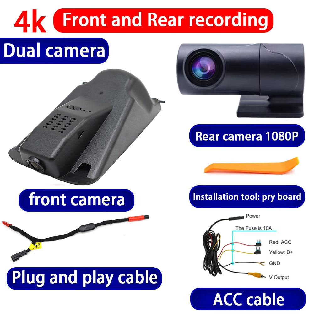 for Lincoln Continental 2017 2018 2019 2020 2021 HUD 4K Dash Cam Wifi Camera Video Recorder