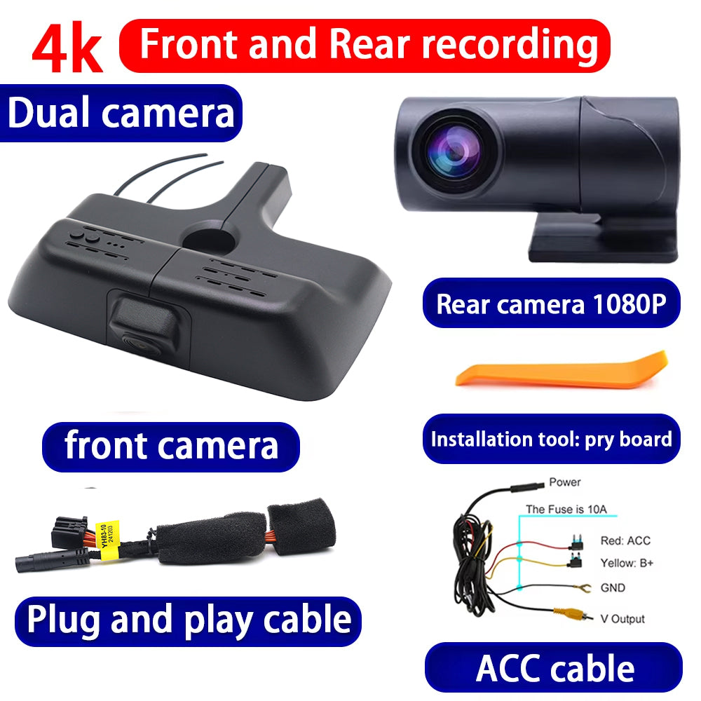 for Chevrolet Vectra D Buick Regal 5 Mk5 2008-2017 HUD 4K Dash Cam Wifi Camera Video Recorder