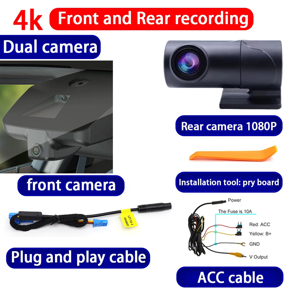for Ford Ranger 2019 2020 2021 2022 2023 4th Gen 4K Dash Cam Wifi Camera Video Recorder