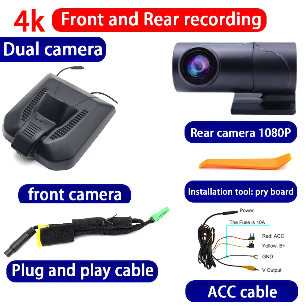 for Geely Starray Atlas Boyue L Galaxy L7 2022-2025 4K Dash Cam Wifi Camera Video Recorder