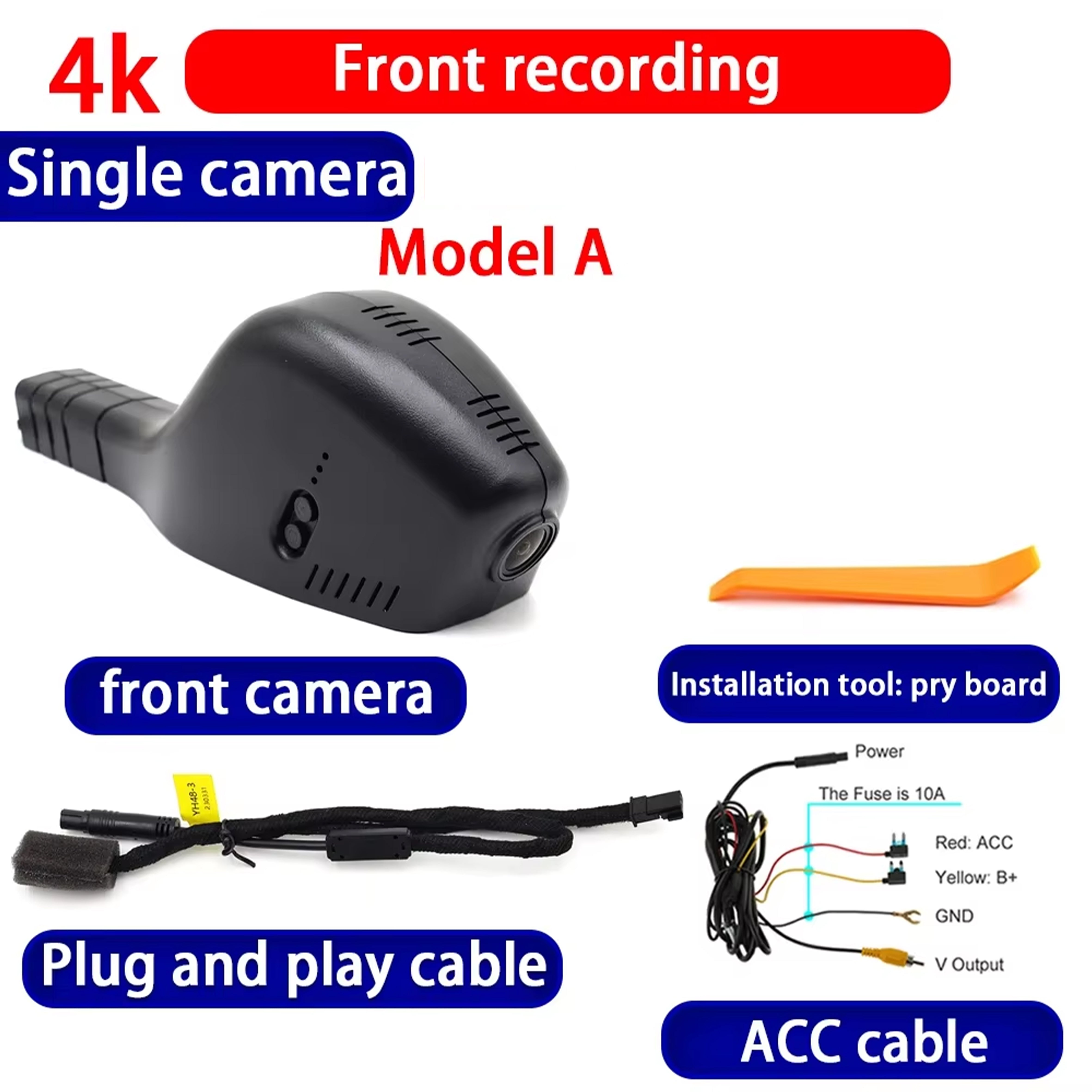 for Skoda Fabia Roomster Praktik Superb B5 B6 Slavia Kamiq Kushaq 4K Dash Cam Wifi Camera Video Recorder