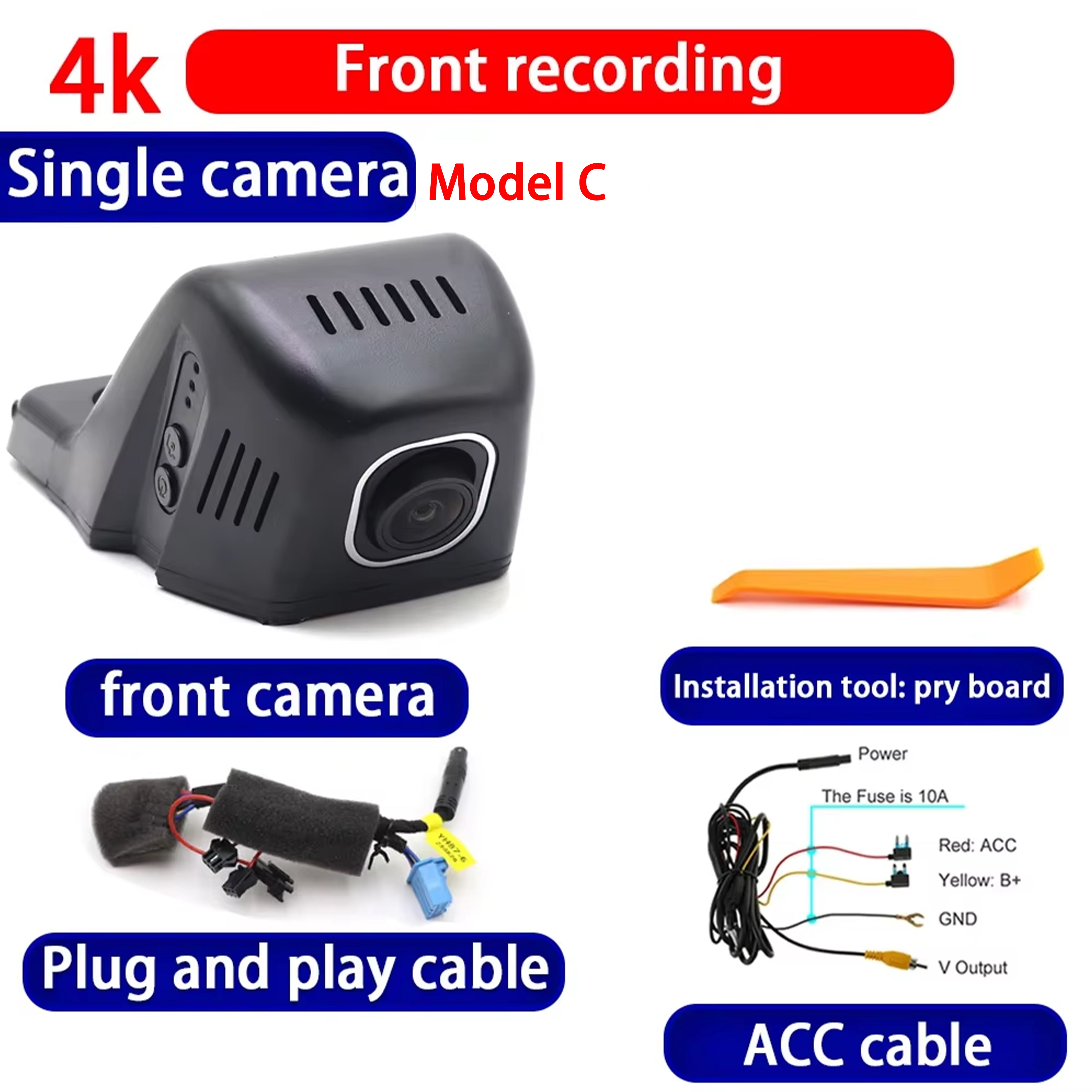 for Skoda Fabia Roomster Praktik Superb B5 B6 Slavia Kamiq Kushaq 4K Dash Cam Wifi Camera Video Recorder