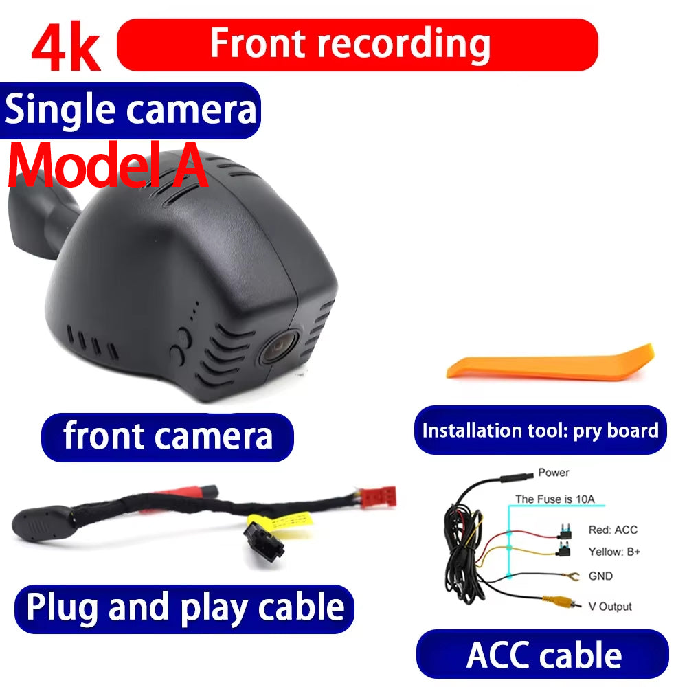 for Mini One Hatch Cooper SE Cabrio Coupe Roadster F55 F56 F57 R58 4K Dash Cam Wifi Camera Video Recorder