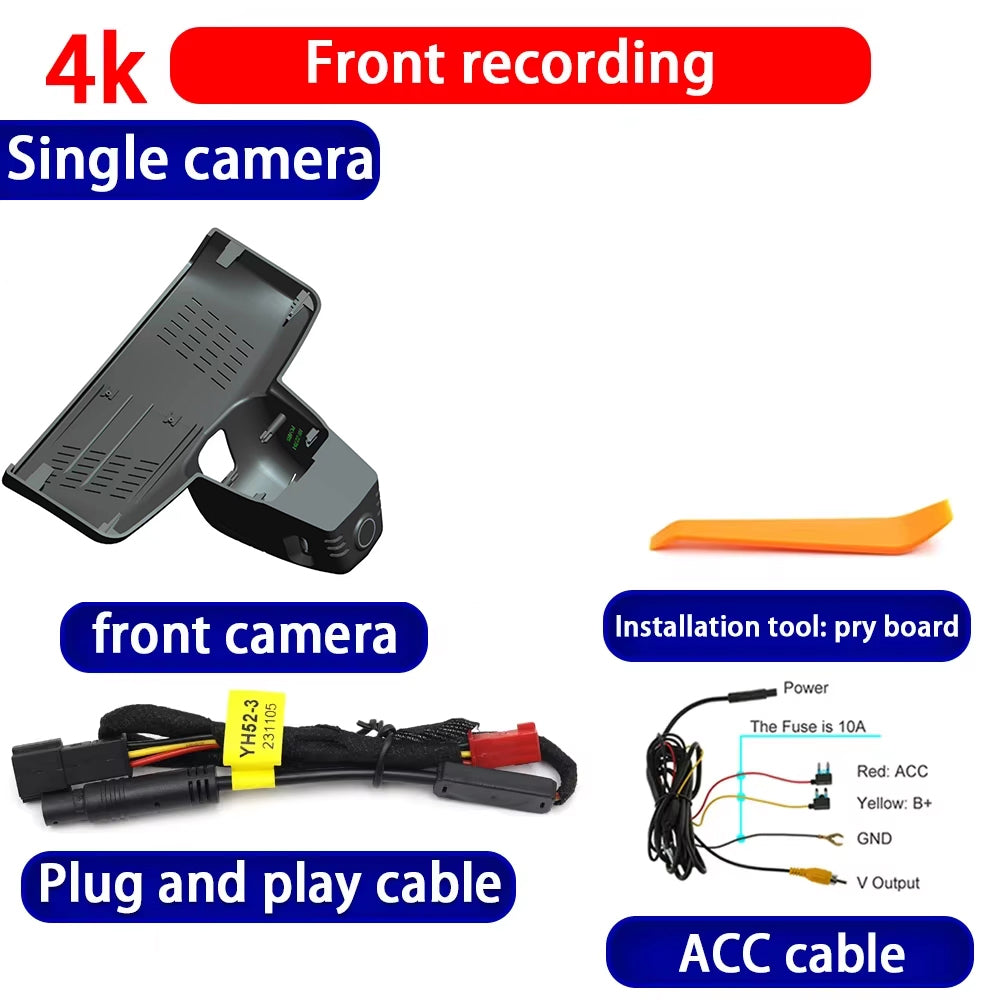 for Mini Cooper F65 F66 F67 3 5 Door Convertible 2025 4K Dash Cam Wifi Camera Video Recorder
