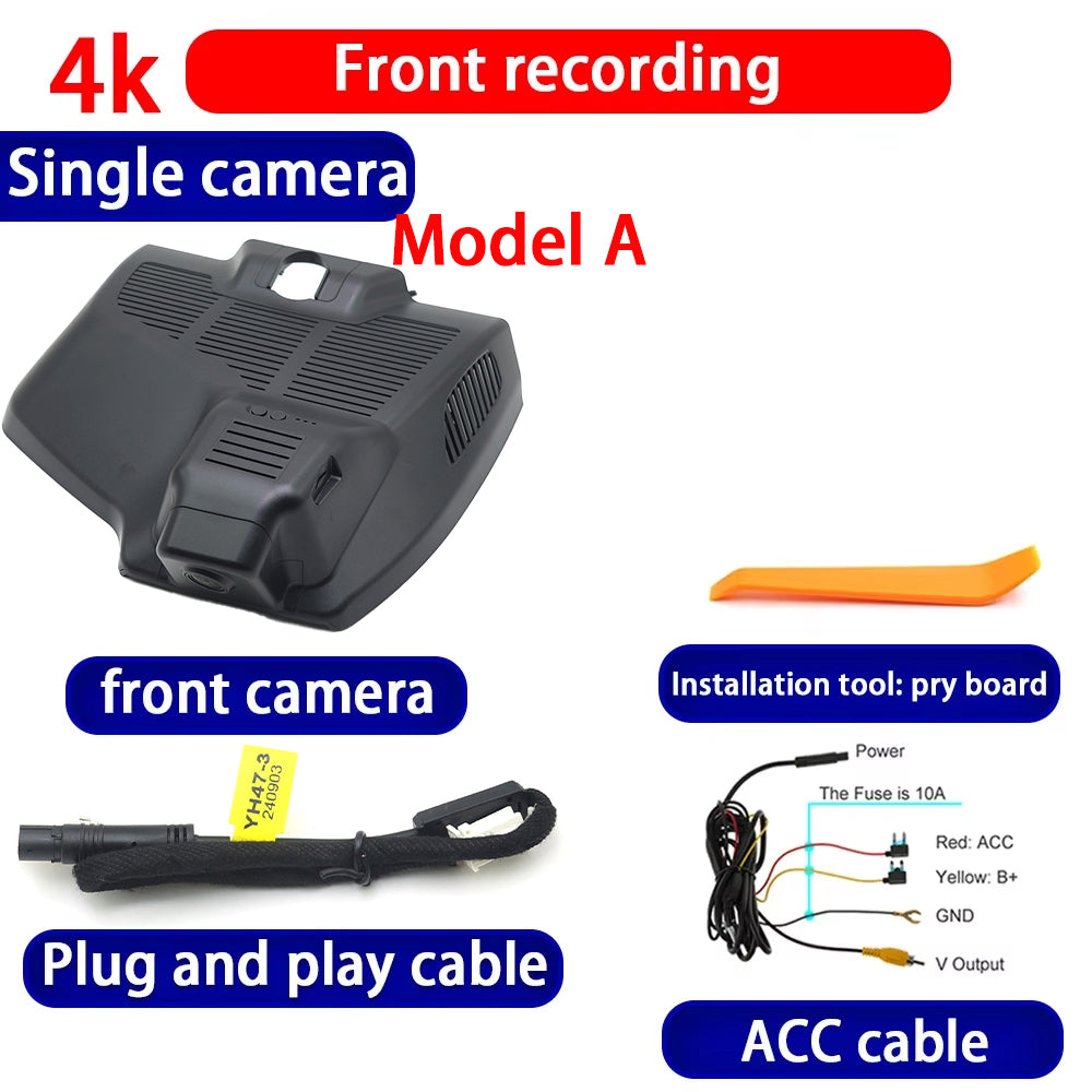 for Mercedes Benz E Class W214 S214 X214 2024 2025 4K Dash Cam Wifi Camera Video Recorder