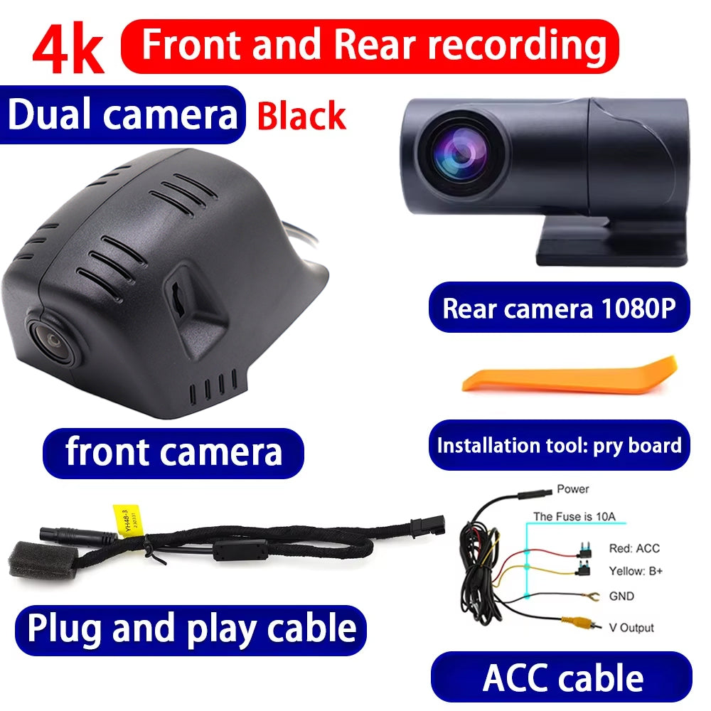 for Volkswagen VW Atlas Cross Sport 2020-2025 4K Dash Cam Wifi Camera Video Recorder
