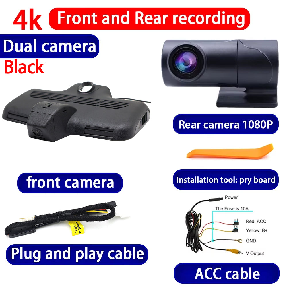 for Mercedes Benz MB C Class W205 S205 C205 GLC X253 C253 4K Dash Cam Wifi Camera Video Recorder