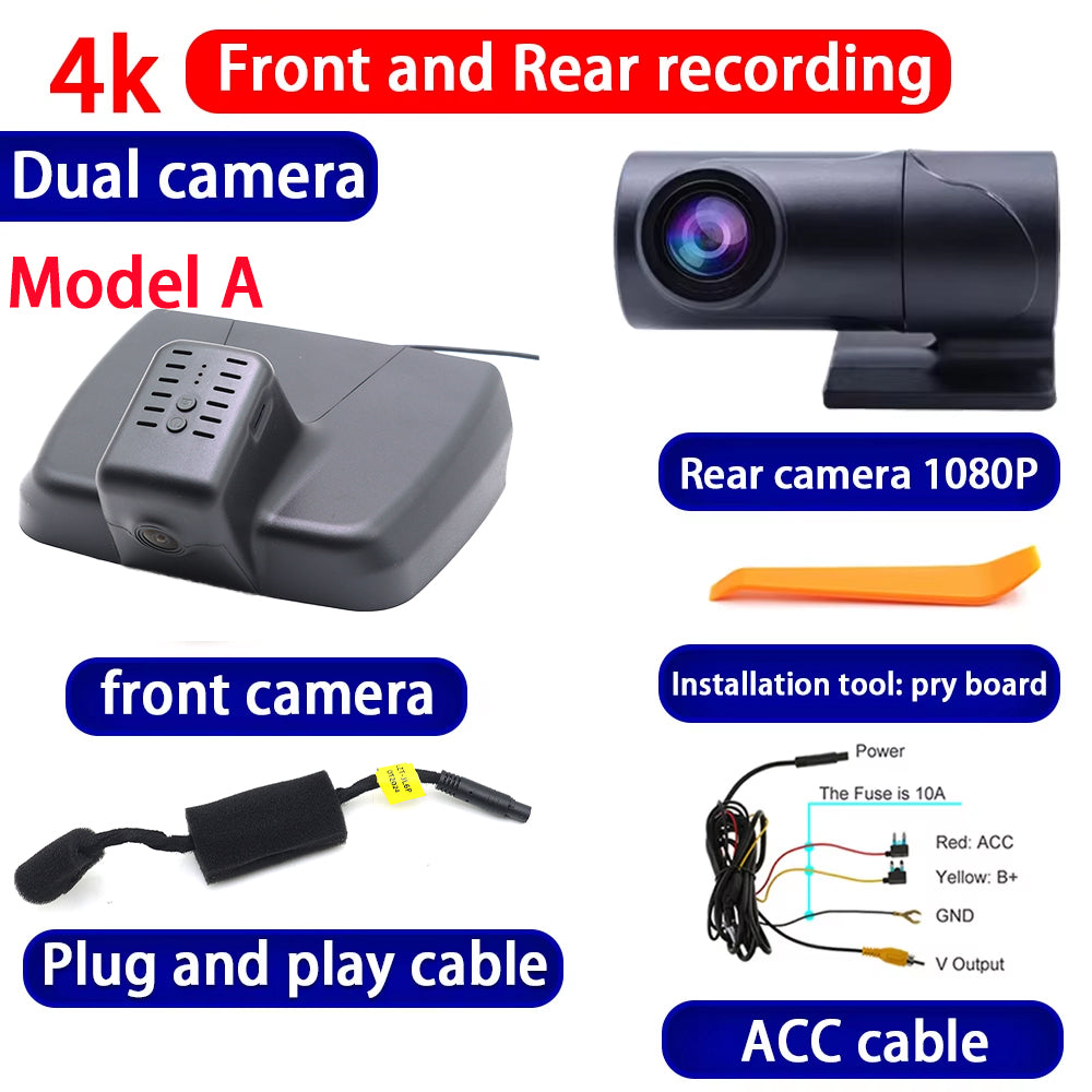 for Geely Okavango Haoyue L Proton X90 Livan 9 Aletra RL9 4K Dash Cam Wifi Camera Video Recorder