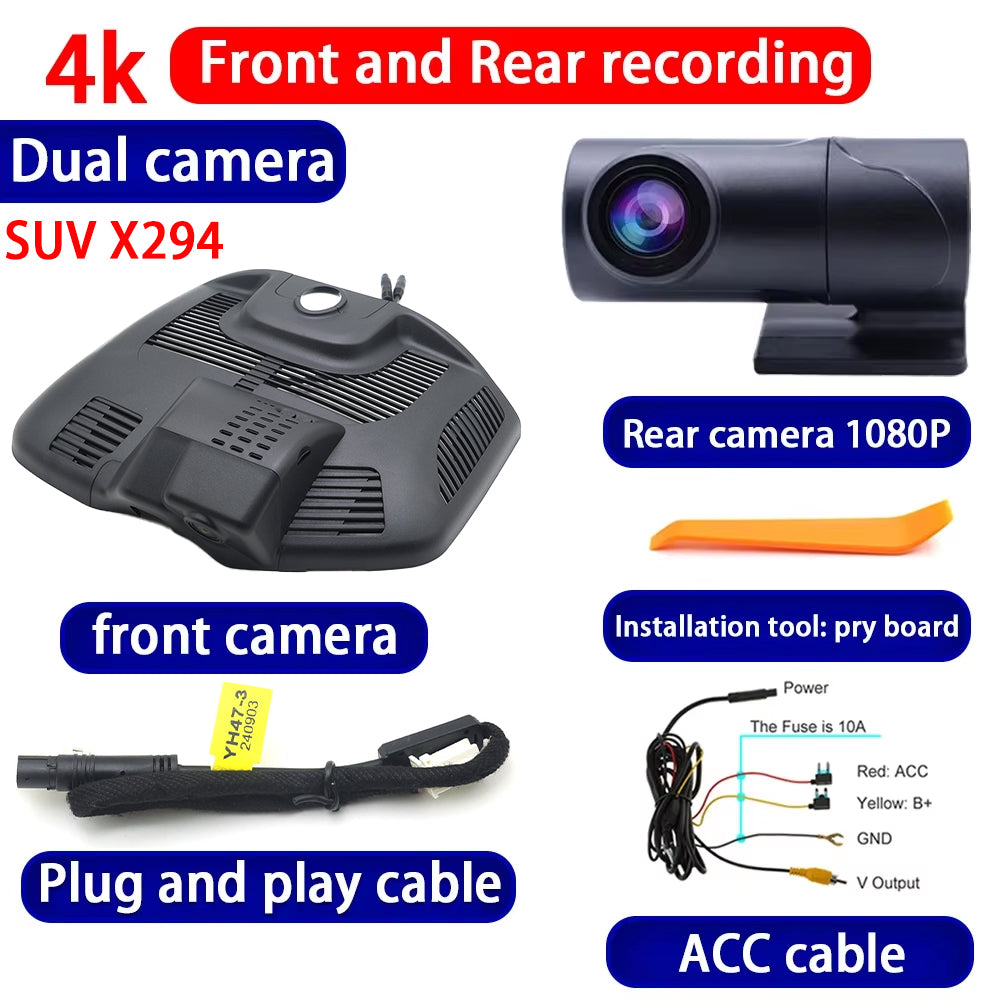 for Mercedes Benz EQE SUV Sedan X294 V295 2023 2024 2025 4K Dash Cam Wifi Camera Video Recorder