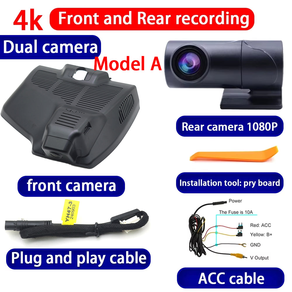 for Mercedes Benz E Class W214 S214 X214 2024 2025 4K Dash Cam Wifi Camera Video Recorder