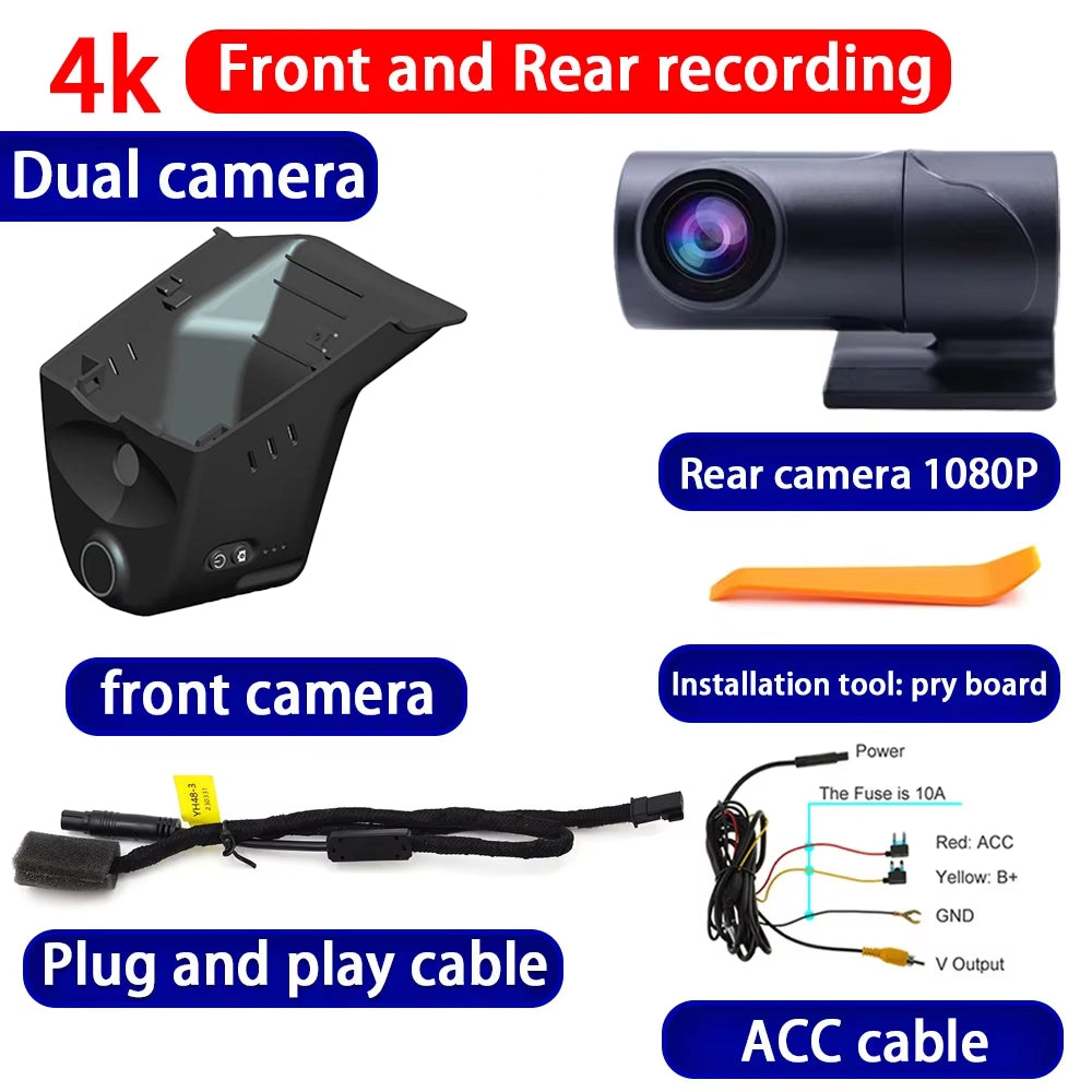 for Volkswagen VW Passat B9 2024 2025 4K Dash Cam Wifi Camera Video Recorder