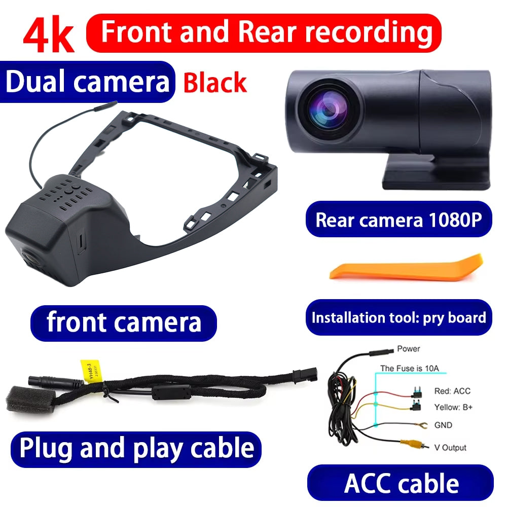 for Volkswagen VW ID.7 ID7 ID 7 2023 2024 2025 4K Dash Cam Wifi Camera Video Recorder