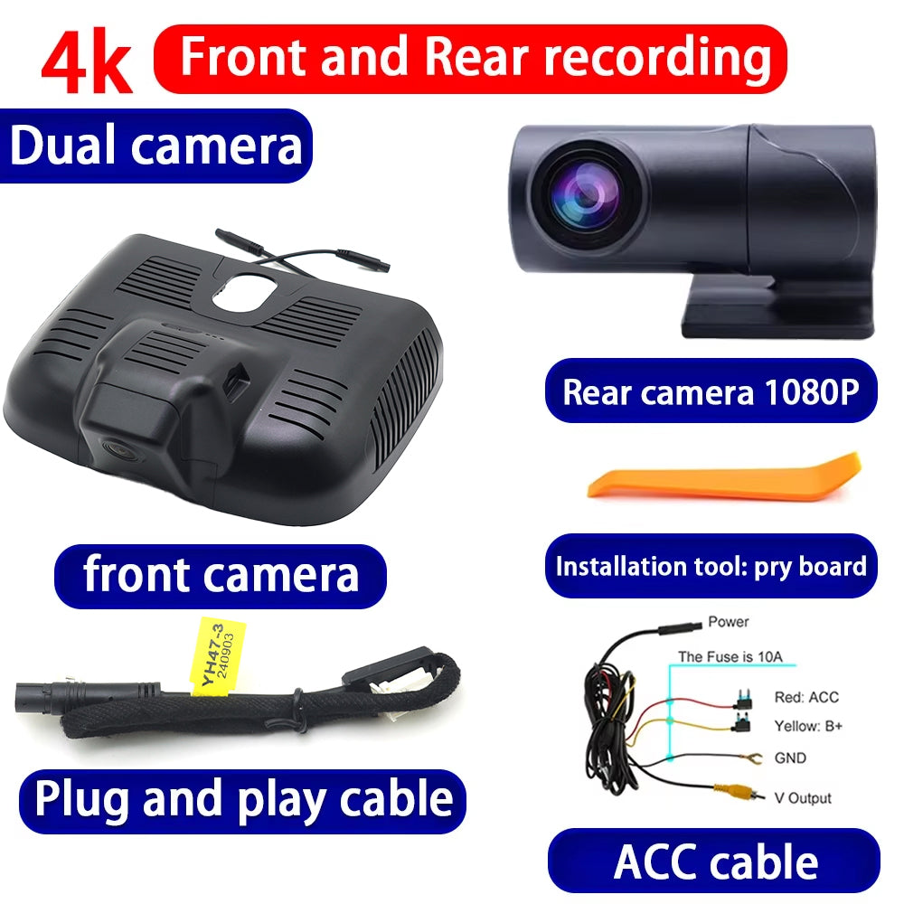 for Mercedes Benz GLB X247 Facelift 2024 2025 4K Dash Cam Wifi Camera Video Recorder