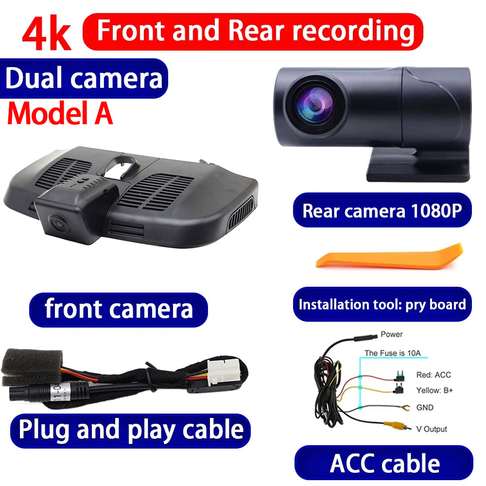 for Mercedes Benz V Class EQV e Vito Valente Metris V260 V220 V250 W447 4K Dash Cam Wifi Camera Video Recorder