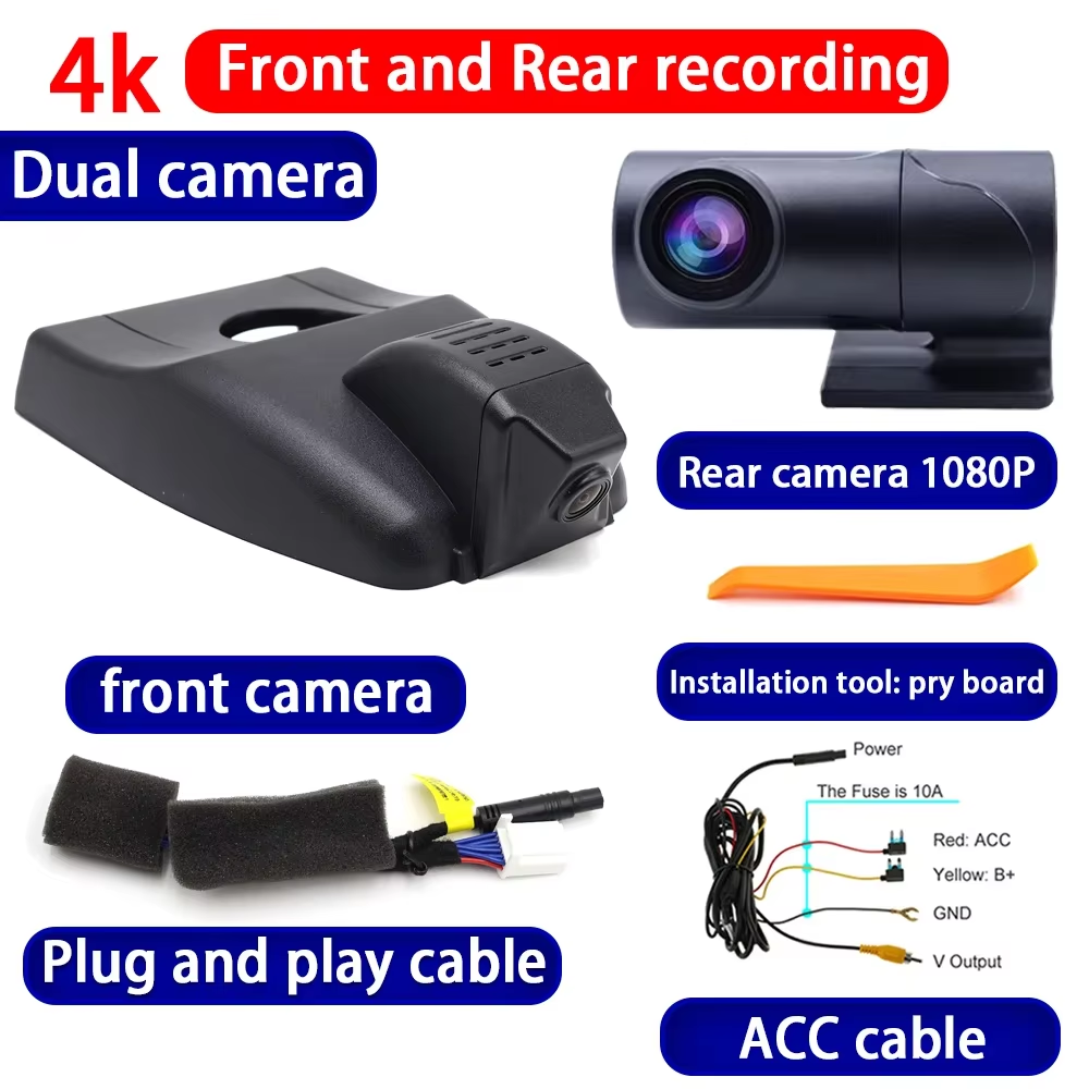 for Toyota Vellfire Alphard AH30 Lexus LM LM350 LM300h 2015-2023 4K Dash Cam Wifi Camera Video Recorder