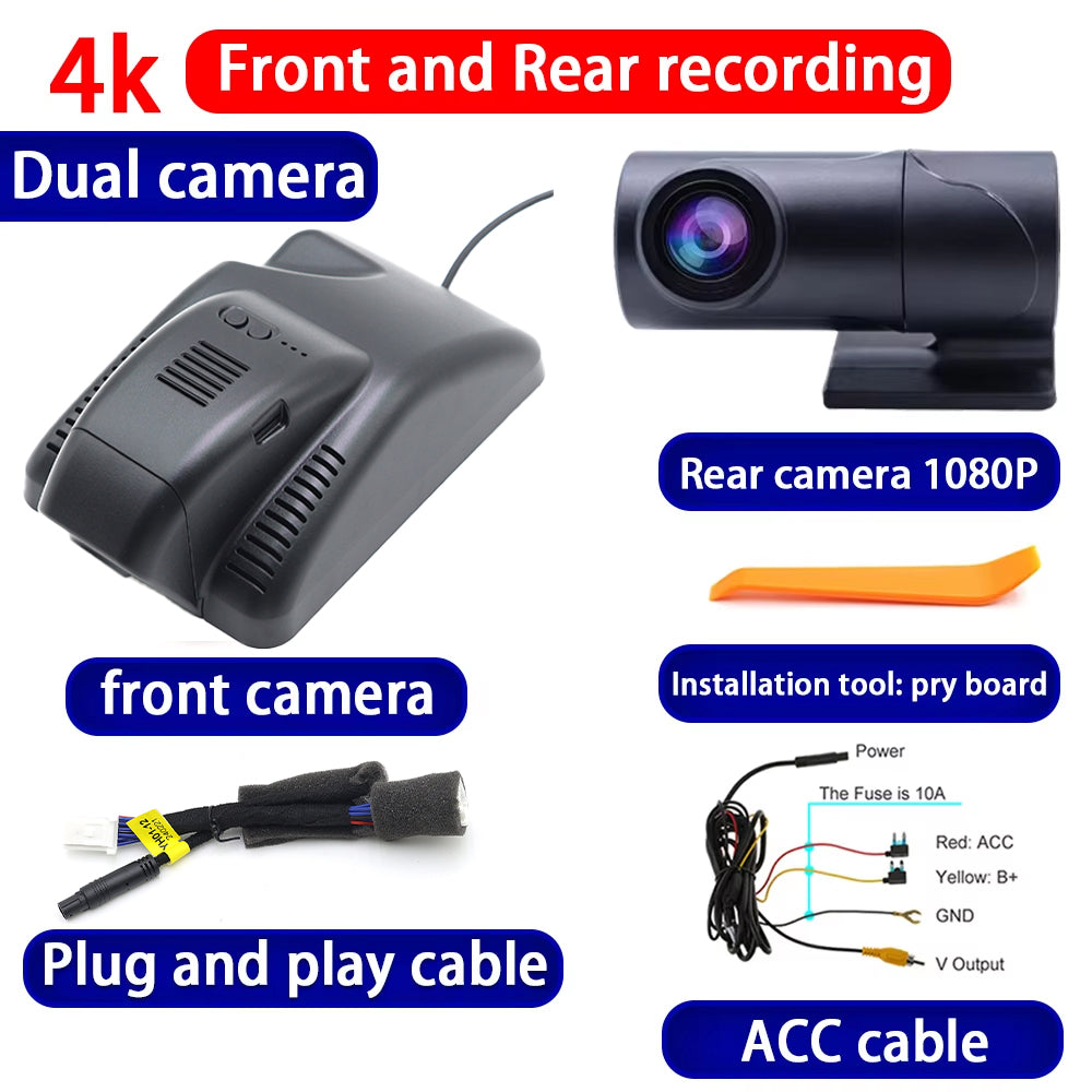 for Toyota 4Runner N280 2020 2021 2022 2023 2024 2025 4K Dash Cam Wifi Camera Video Recorder