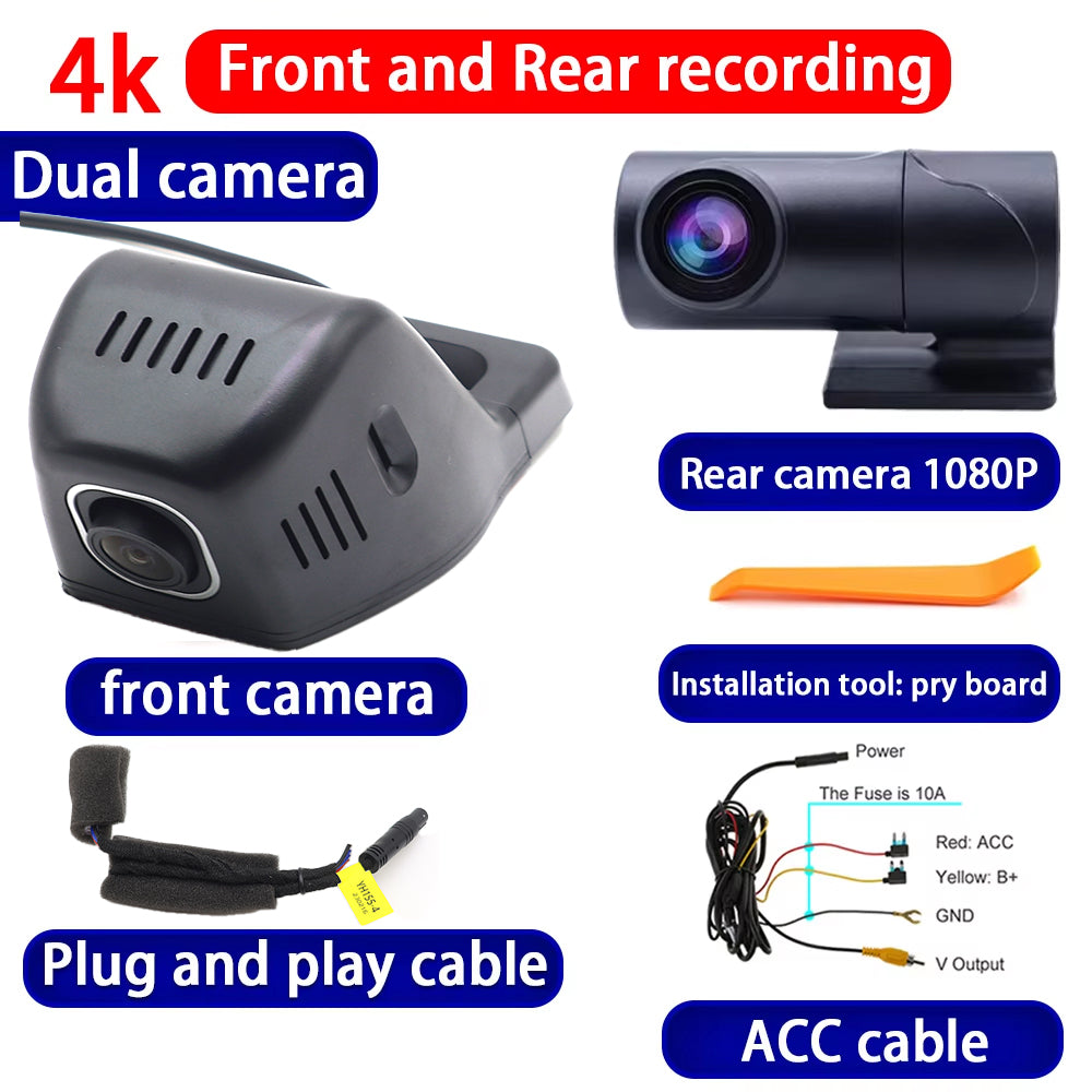 for Toyota Vios Yaris Ativ Limo Sedan Hatchback XP150 4K Dash Cam Wifi Camera Video Recorder