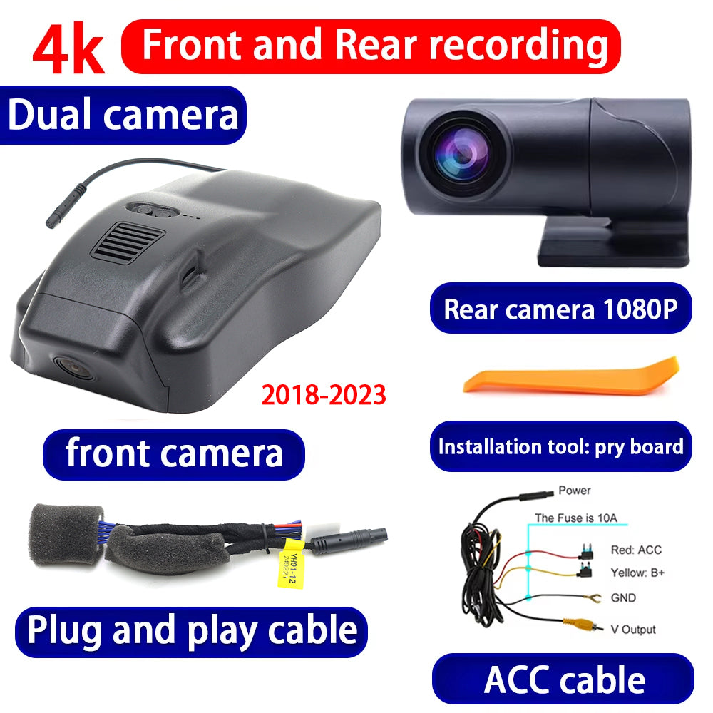 for Toyota Tacoma N300 N400 2018-2025 4K Dash Cam Wifi Camera Video Recorder
