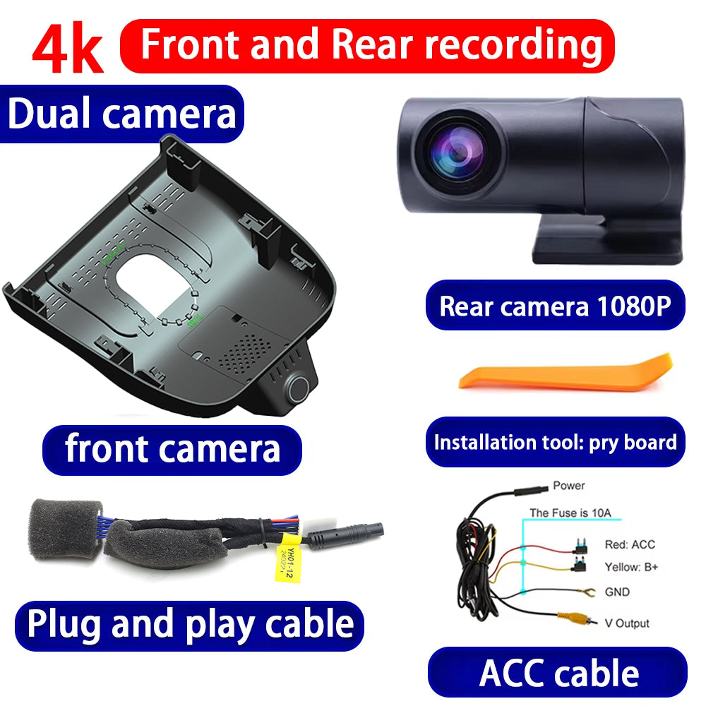 for Toyota Grand Highlander 2023 2024 2025 4K Dash Cam Wifi Camera Video Recorder