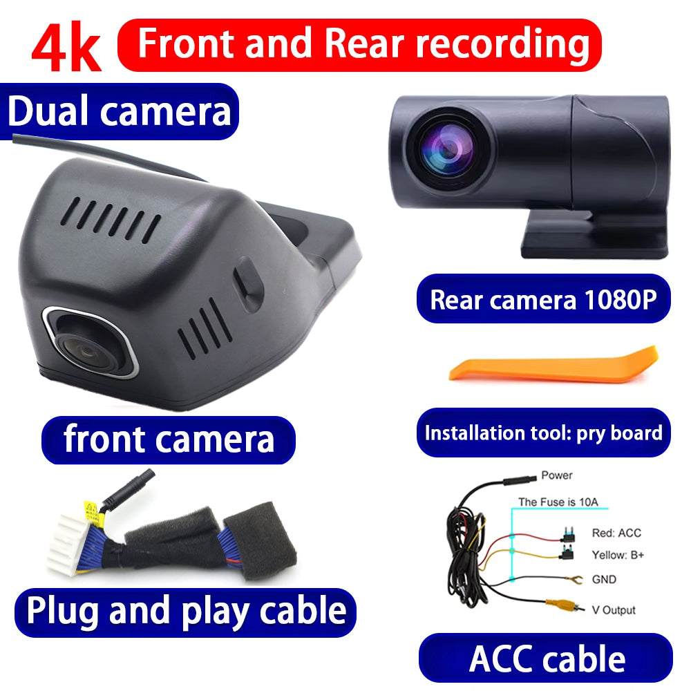 for Toyota Land Cruiser 200 LC200 J200 V8 Roraima 2012-2021 4K Dash Cam Wifi Camera Video Recorder